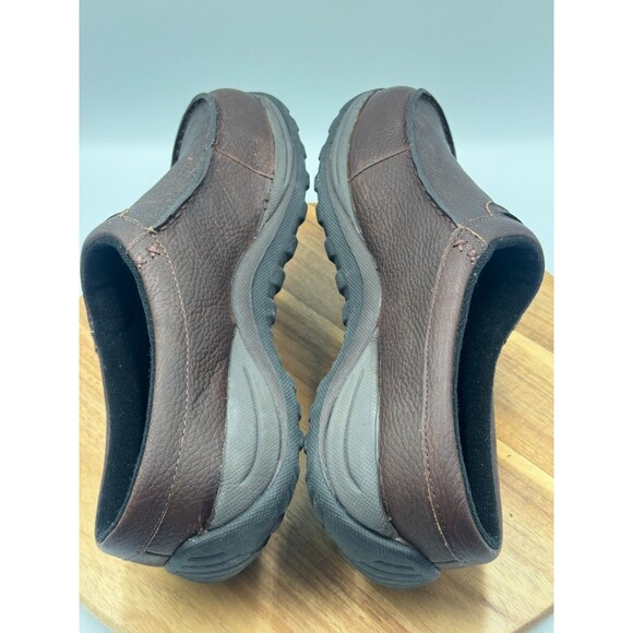 LL BEAN Men\'s Pebbled Leather Slip-on Shoes Sz 11 Fleece Lined Mule Style 71341 main image 8